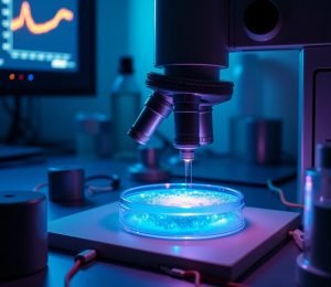 the diagnostic process of tissue bioimpedance measurements, highlighting temperature influence